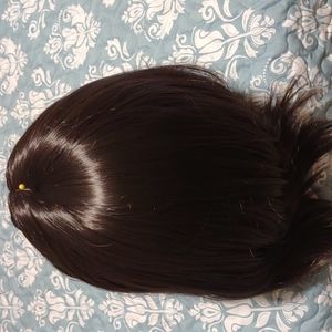 Short wig synthetic black